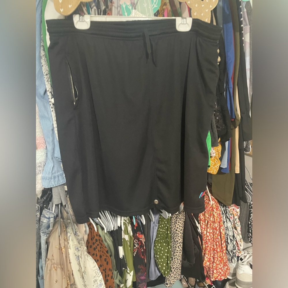 Black athletic skirts with shorts underneath